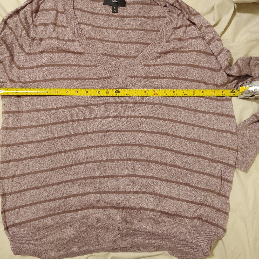Mossimo Striped V-neck Sweater - Picture 2 of 5